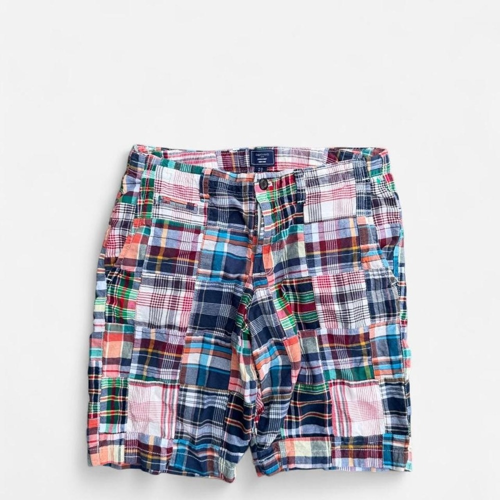 Gap Patchwork Plaid Shorts Size 31 Y2K